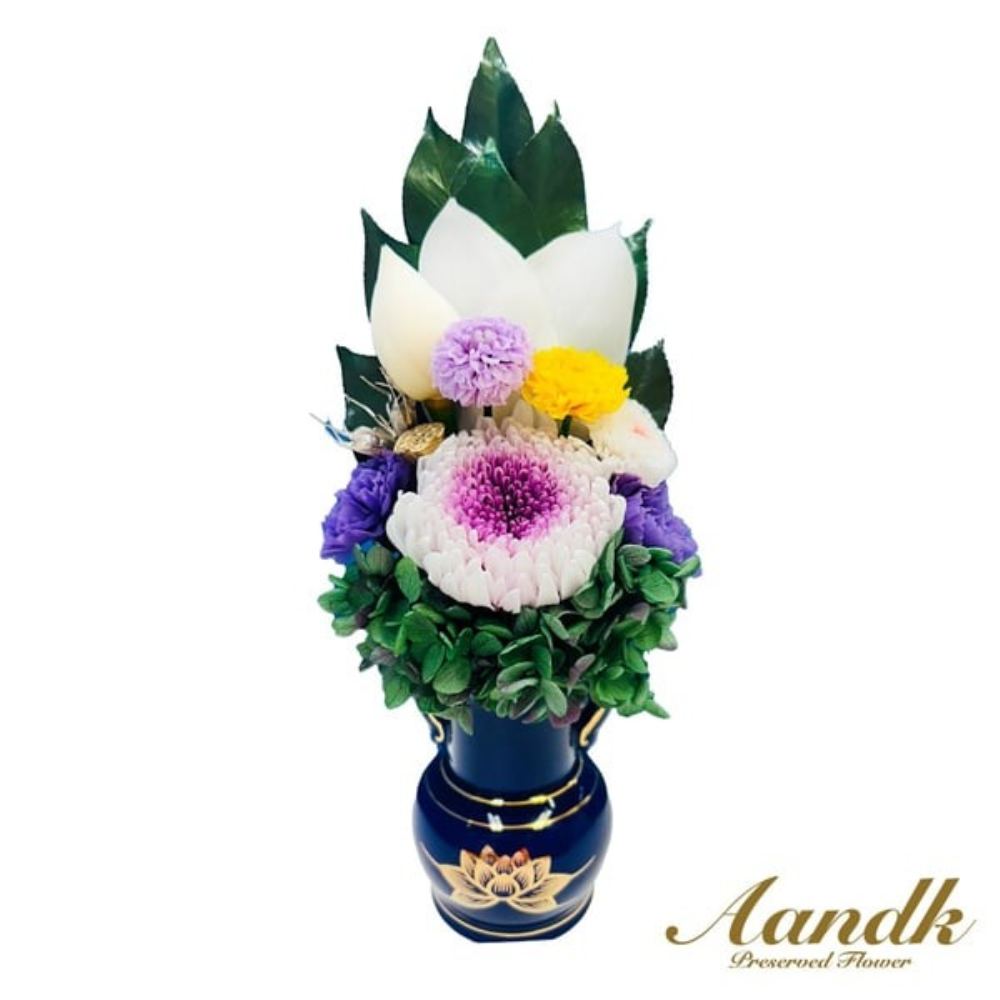 Preserved Buddhist Flowers Ruri (Without Vase) AKM-038