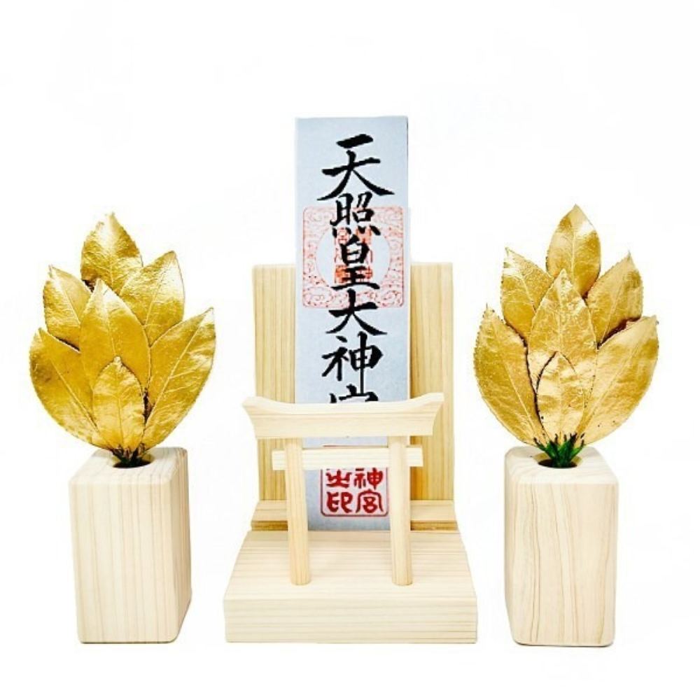 Mini SS Gold Sakaki Torii Shrine Set ST-038