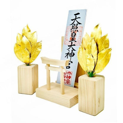 Mini SS Gold Sakaki Torii Shrine Set ST-038