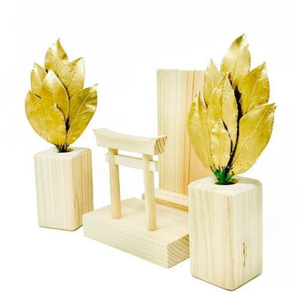 Mini SS Gold Sakaki Torii Shrine Set ST-038