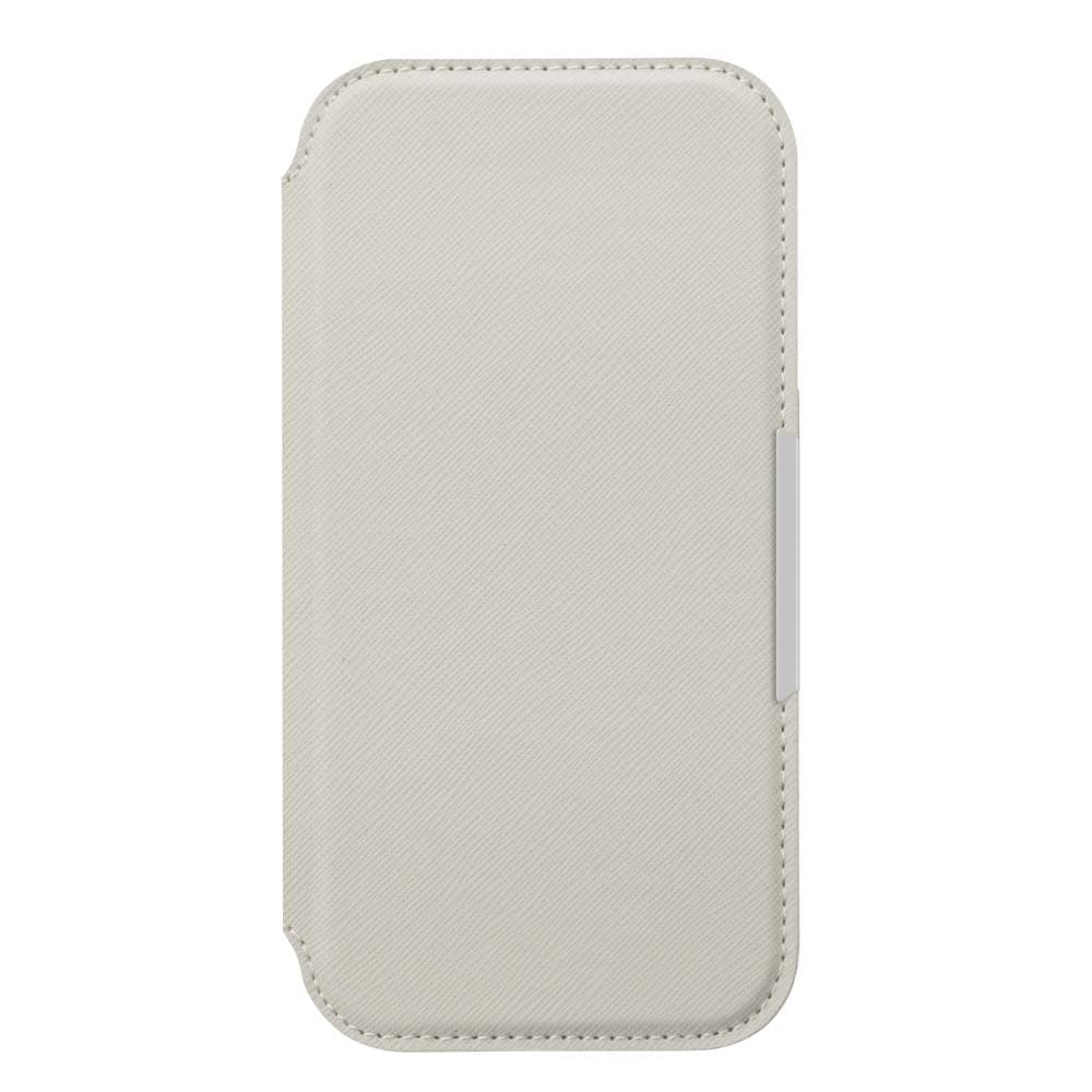 PGA Glass Flip Case for iPhone 16 Saffiano Gray PG-24AGF05GY 70g