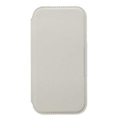 PGA Glass Flip Case for iPhone 16 Saffiano Gray PG-24AGF05GY 70g
