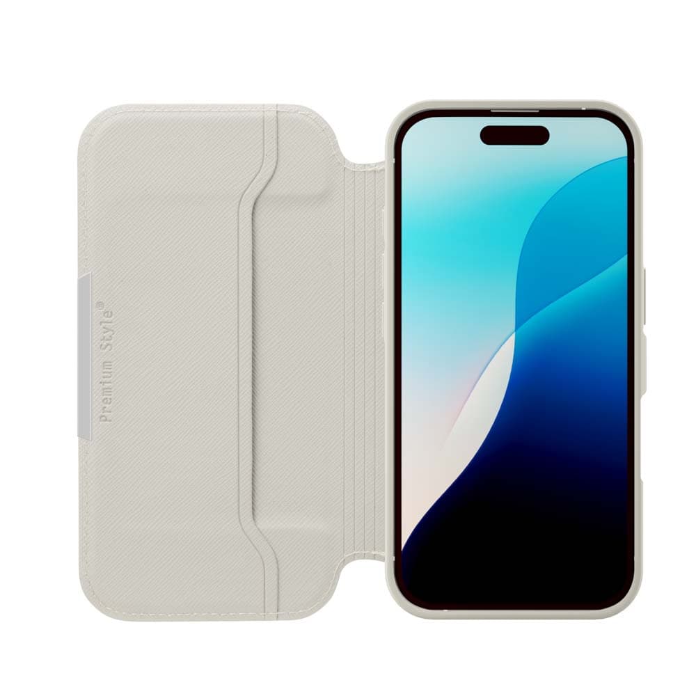 PGA Glass Flip Case for iPhone 16 Saffiano Gray PG-24AGF05GY 70g