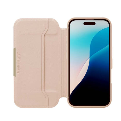 PGA Glass Flip Case for iPhone 16 Saffiano Pink PG-24AGF06PK 70g