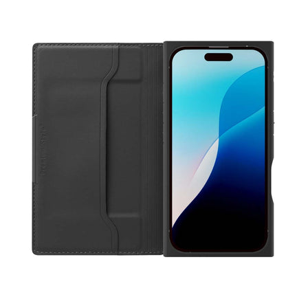PGA Clear Flip Case for iPhone 16 Black PG-24ACF01BK 70g