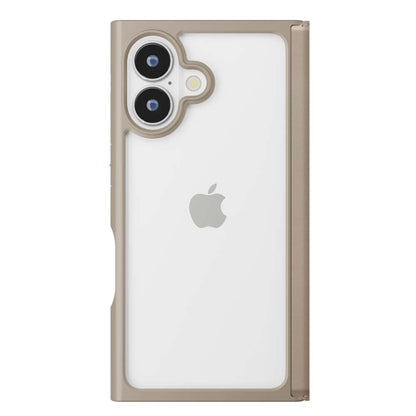 PGA Clear Flip Case for iPhone 16 Beige PG-24ACF02BE 70g