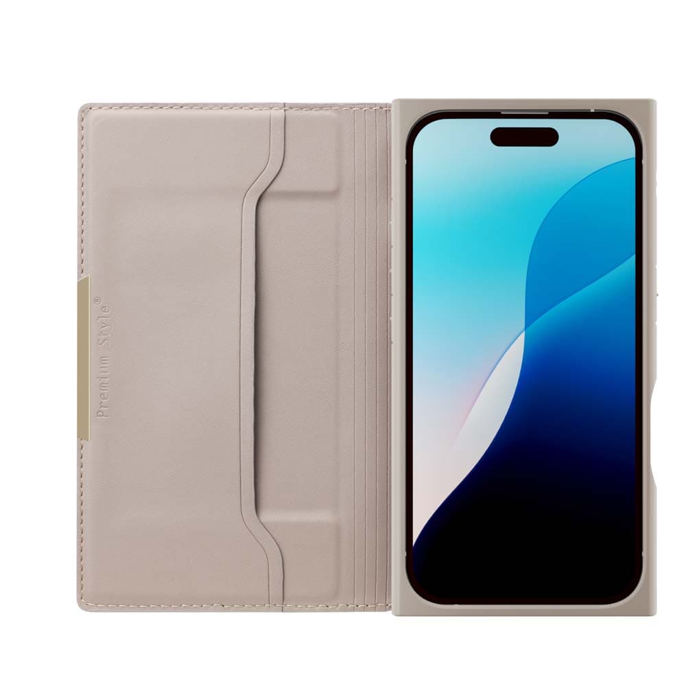 PGA Clear Flip Case for iPhone 16 Suede Gray PG-24ACF07GY 70g
