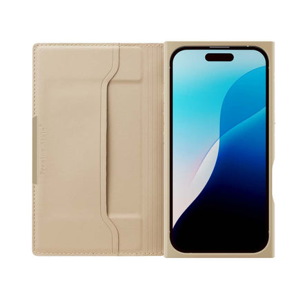 PGA Clear Flip Case for iPhone 16 Suede Beige PG-24ACF08BE 70g