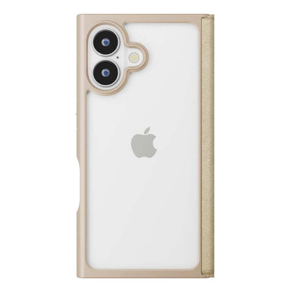 PGA Clear Flip Case for iPhone 16 Suede Beige PG-24ACF08BE 70g