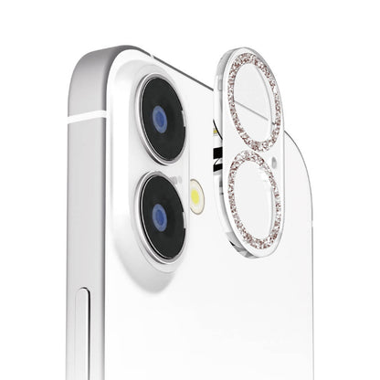 PGA iPhone 16/16 Plus Dual Camera Full Protector Glitter Silver