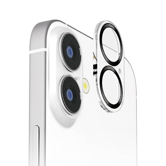 PGA Full Camera Protector for iPhone 16/16 Plus Dual Camera Clear/Black 2g