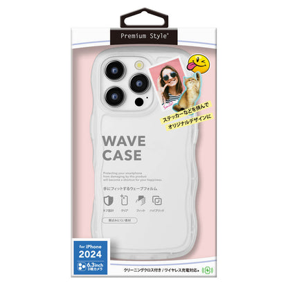 PGA Clear Wave Case for iPhone 16 Pro Clear PG-24BWTP01CL 31g