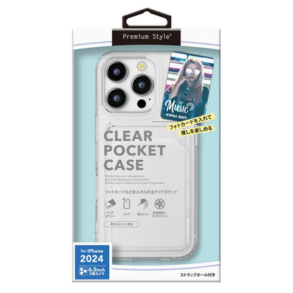 PGA Clear Pocket Case for iPhone 16 Pro Clear PG-24BCTP01CL 25g