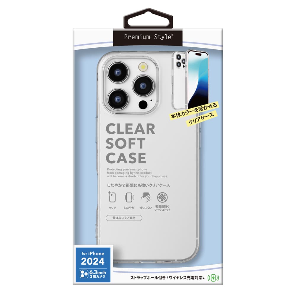 PGA Clear Soft Case for iPhone 16 Pro Clear PG-24BTP01CL 25g