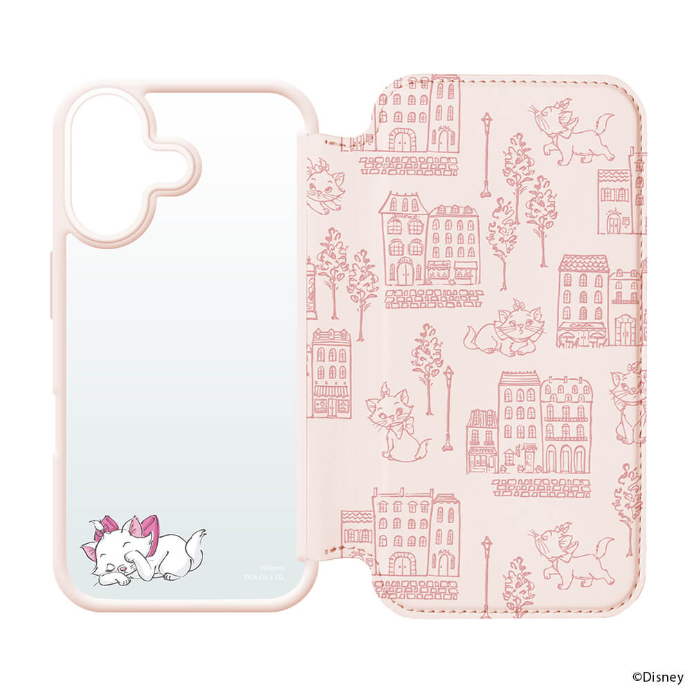 PGA Glass Flip Case for iPhone 16 - Disney Marie PG-D24AGF03MAR