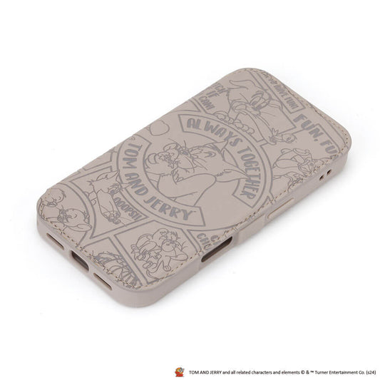 PGA Glass Flip Case for iPhone 16 - Tom and Jerry PG-W24AGF01TAJ