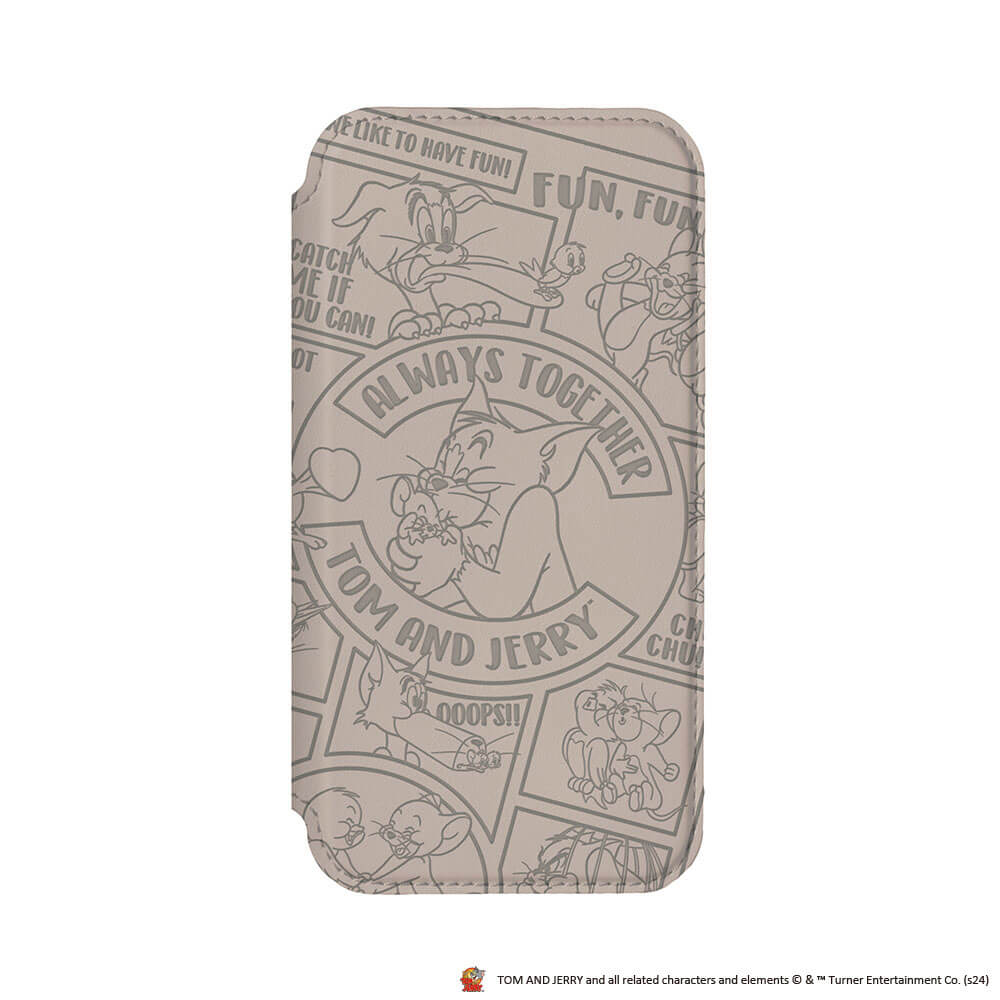 PGA Glass Flip Case for iPhone 16 - Tom and Jerry PG-W24AGF01TAJ