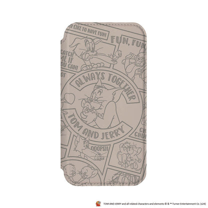 PGA Glass Flip Case for iPhone 16 - Tom and Jerry PG-W24AGF01TAJ