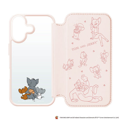 PGA Glass Flip Case for iPhone 16 - Tom and Jerry PG-W24AGF02TAJ