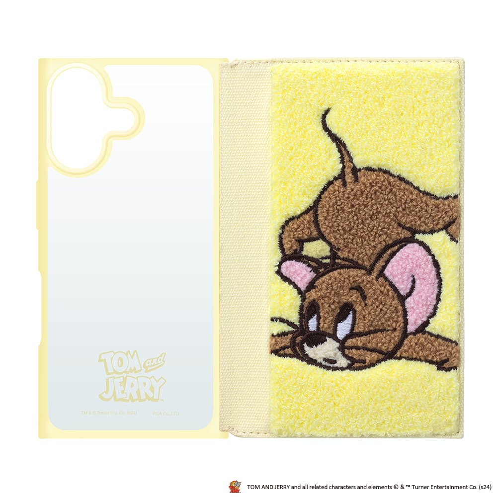 PGA iPhone 16 Clear Flip Case (Sagara Embroidery) Tom and Jerry PG-W24ACF02JER