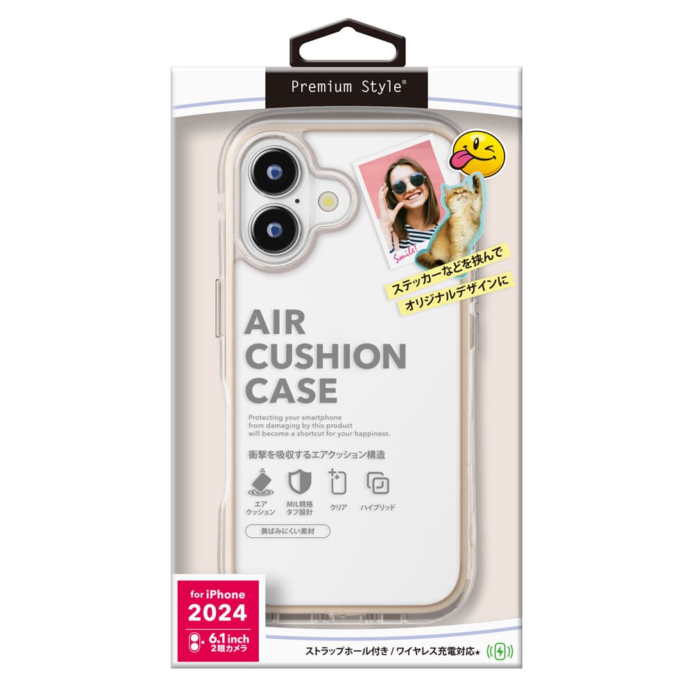 PGA iPhone 16 Air Cushion Case Mocha PG-24APTA02BE 38g