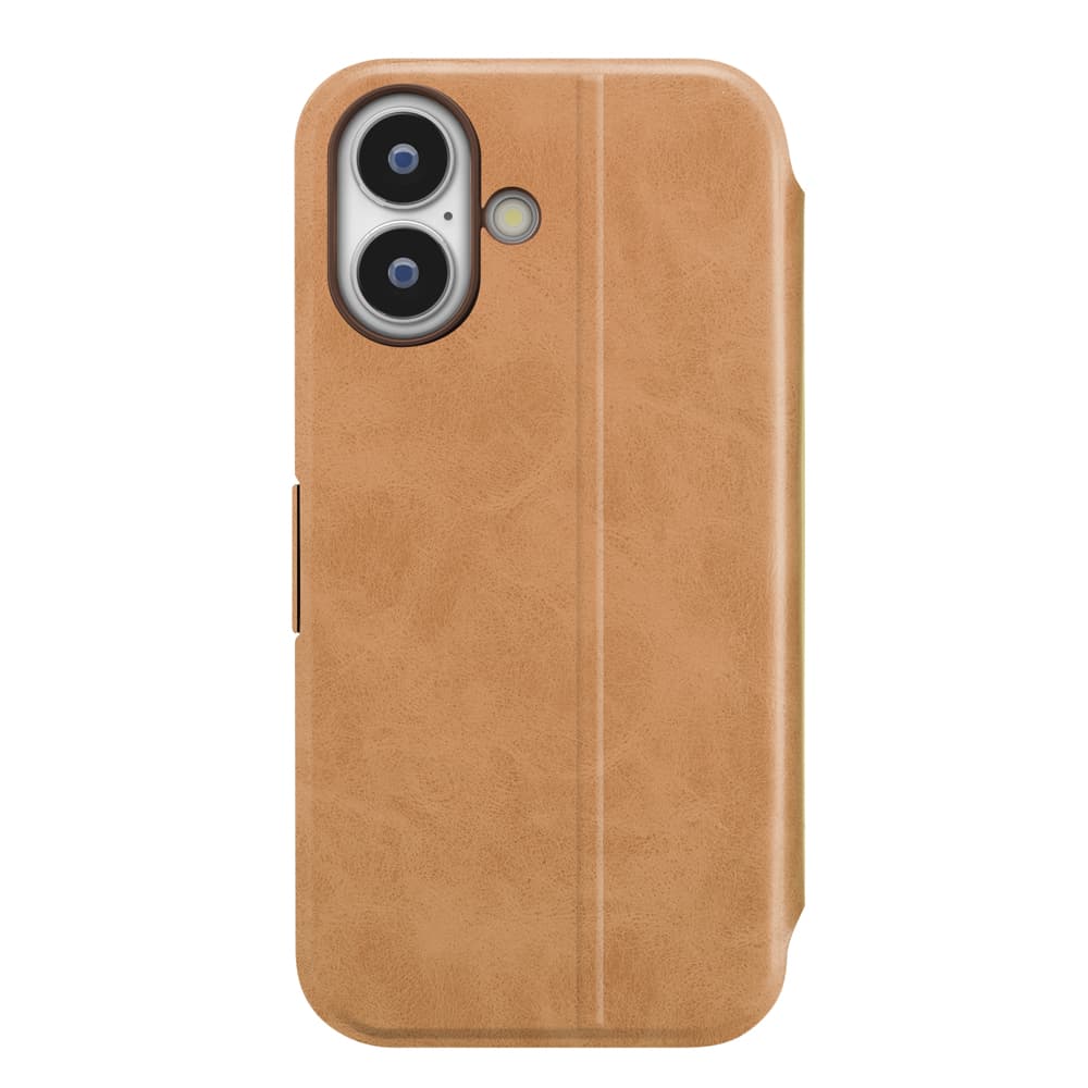 PGA iPhone 17用 スリムフリップカバー キャメル PG-25AFP08BE 65g