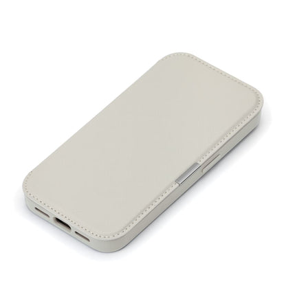 PGA iPhone 17 Glass Flip Case Saffiano Gray PG-25AGF05GY 65g