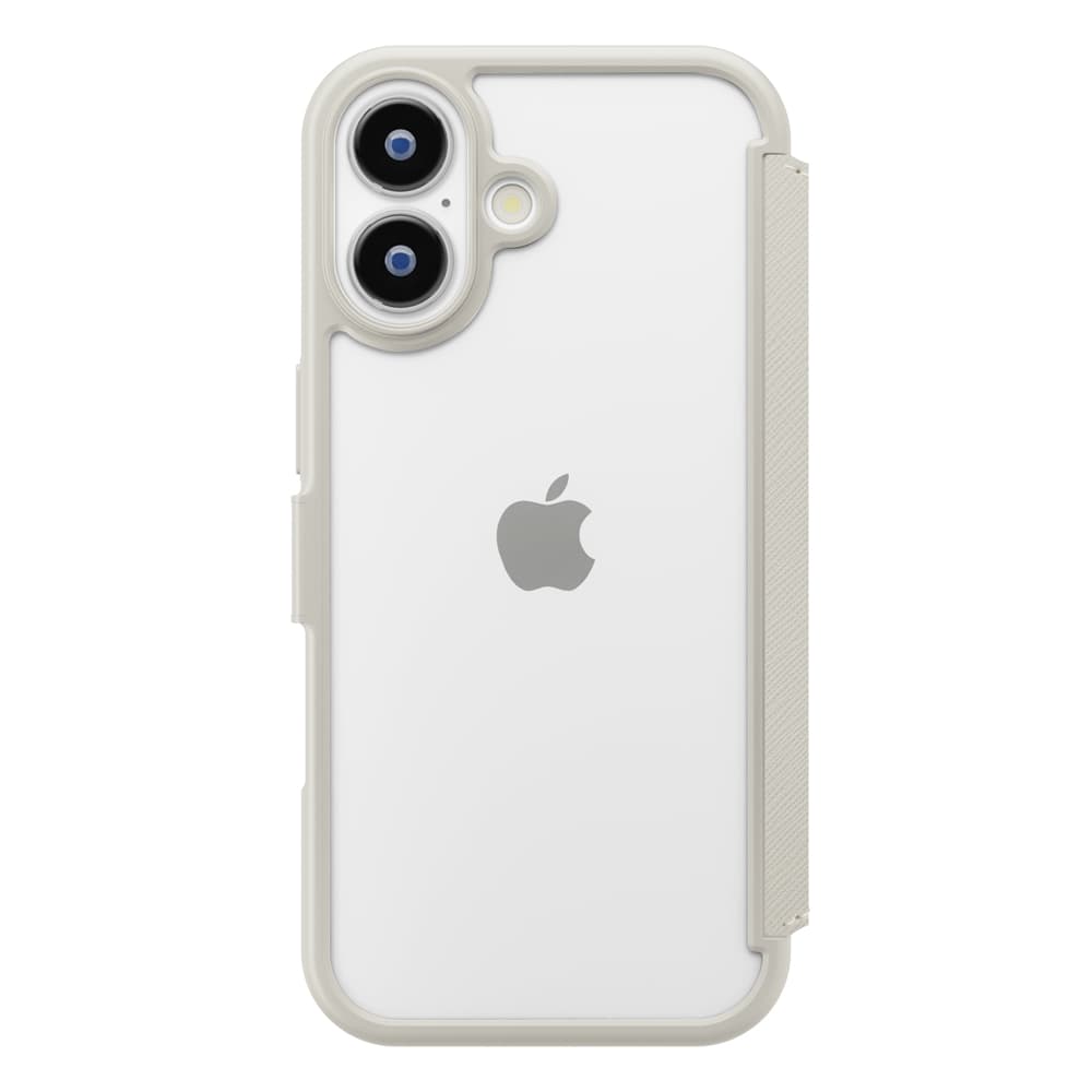 PGA iPhone 17 Glass Flip Case Saffiano Gray PG-25AGF05GY 65g