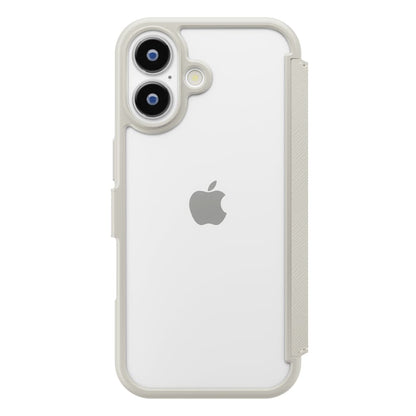 PGA iPhone 17 Glass Flip Case Saffiano Gray PG-25AGF05GY 65g