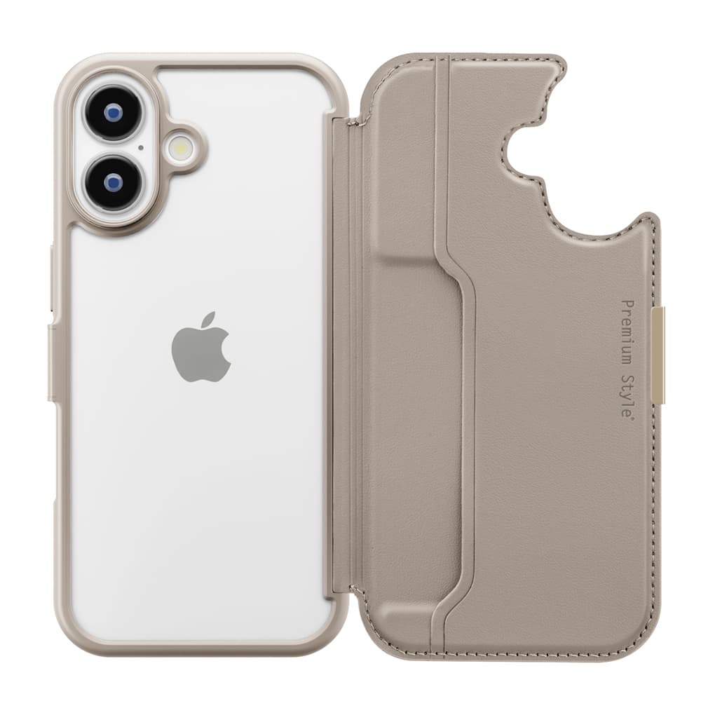 PGA iPhone 17 Back Flip Case Beige PG-25ABF02BE 65g