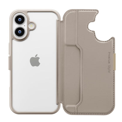 PGA iPhone 17 Back Flip Case Beige PG-25ABF02BE 65g