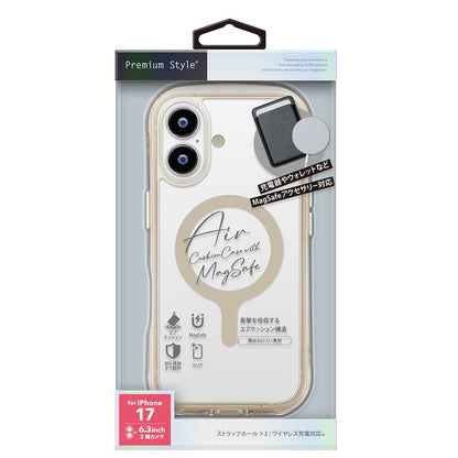 PGA iPhone 17 MagSafe Compatible Air Cushion Case Mocha PG-25AMA02BE 40g