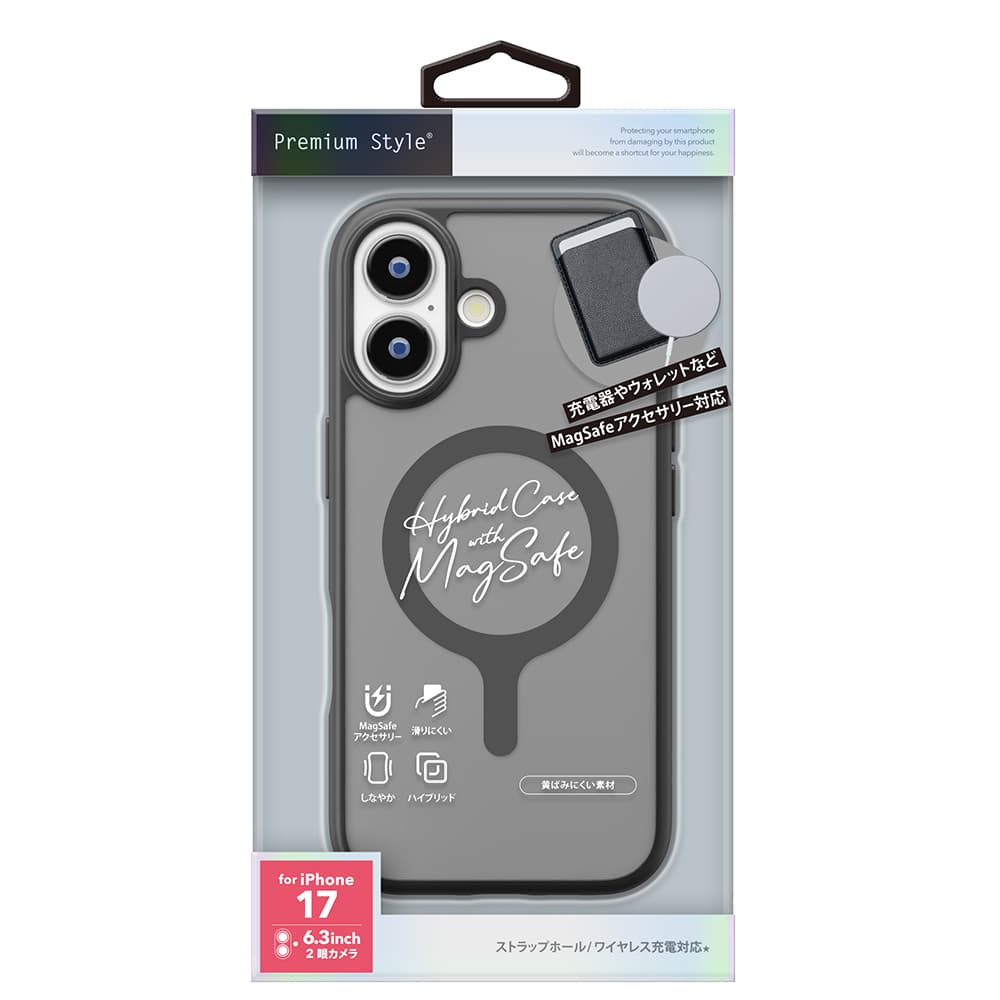 PGA iPhone 17 MagSafe Compatible Hybrid Case Black PG-25AMH01BK 35g