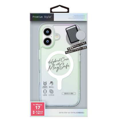 PGA iPhone 17 MagSafe Compatible Hybrid Case Aurora PG-25AMH04AR 35g