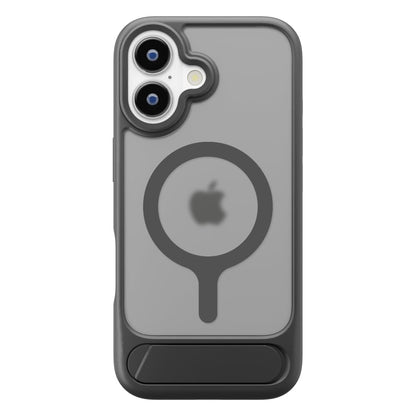 PGA iPhone 17用 MagSafe対応 スタンド付ハイブリッドケース ブラック PG-25AMH05BK 45g