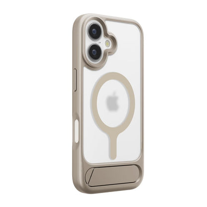 PGA iPhone 17 MagSafe Compatible Hybrid Case with Stand Beige PG-25AMH06BE 45g