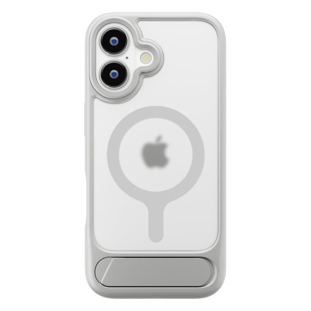 PGA iPhone 17用 MagSafe対応 スタンド付ハイブリッドケース グレー PG-25AMH07GY 45g
