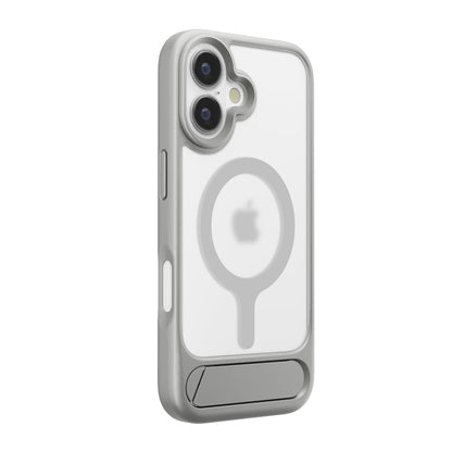 PGA iPhone 17用 MagSafe対応 スタンド付ハイブリッドケース グレー PG-25AMH07GY 45g