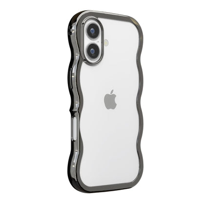 PGA iPhone 17用 ウェーブケース メタルブラック PG-25AWH02BK 35g