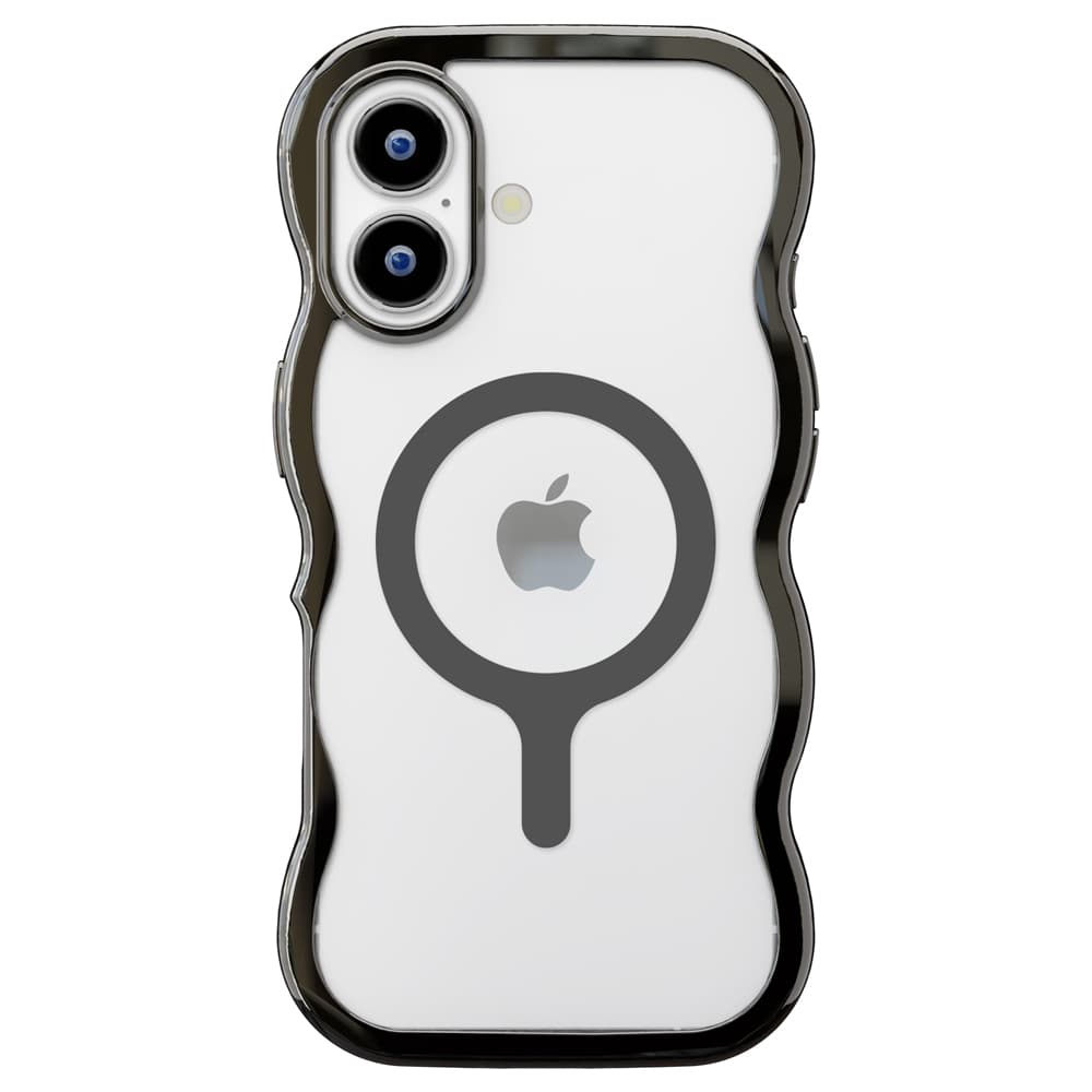 PGA MagSafe Compatible Wave Case for iPhone 17 - Metal Black PG-25AMW02BK 35g