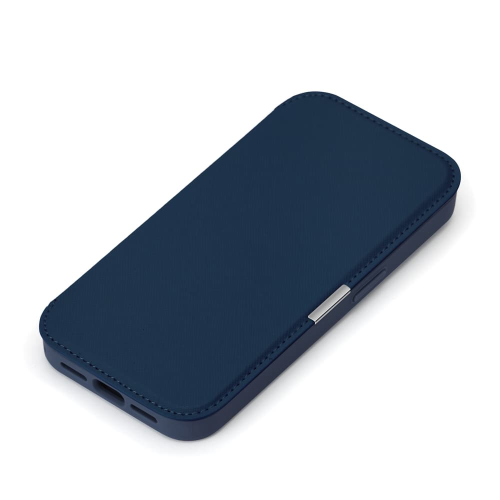 PGA Glass Flip Case for iPhone 17 Pro - Saffiano Pattern/Navy 65g