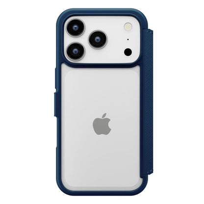 PGA Glass Flip Case for iPhone 17 Pro - Saffiano Pattern/Navy 65g