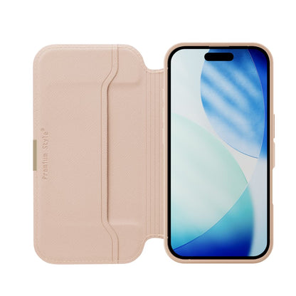 PGA Glass Flip Case for iPhone 17 Pro - Saffiano Pink