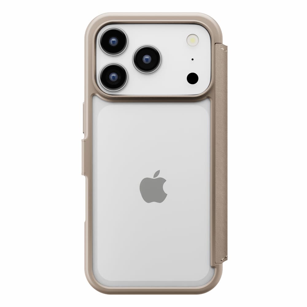 PGA Glass Flip Case for iPhone 17 Pro Max - Beige - 85g