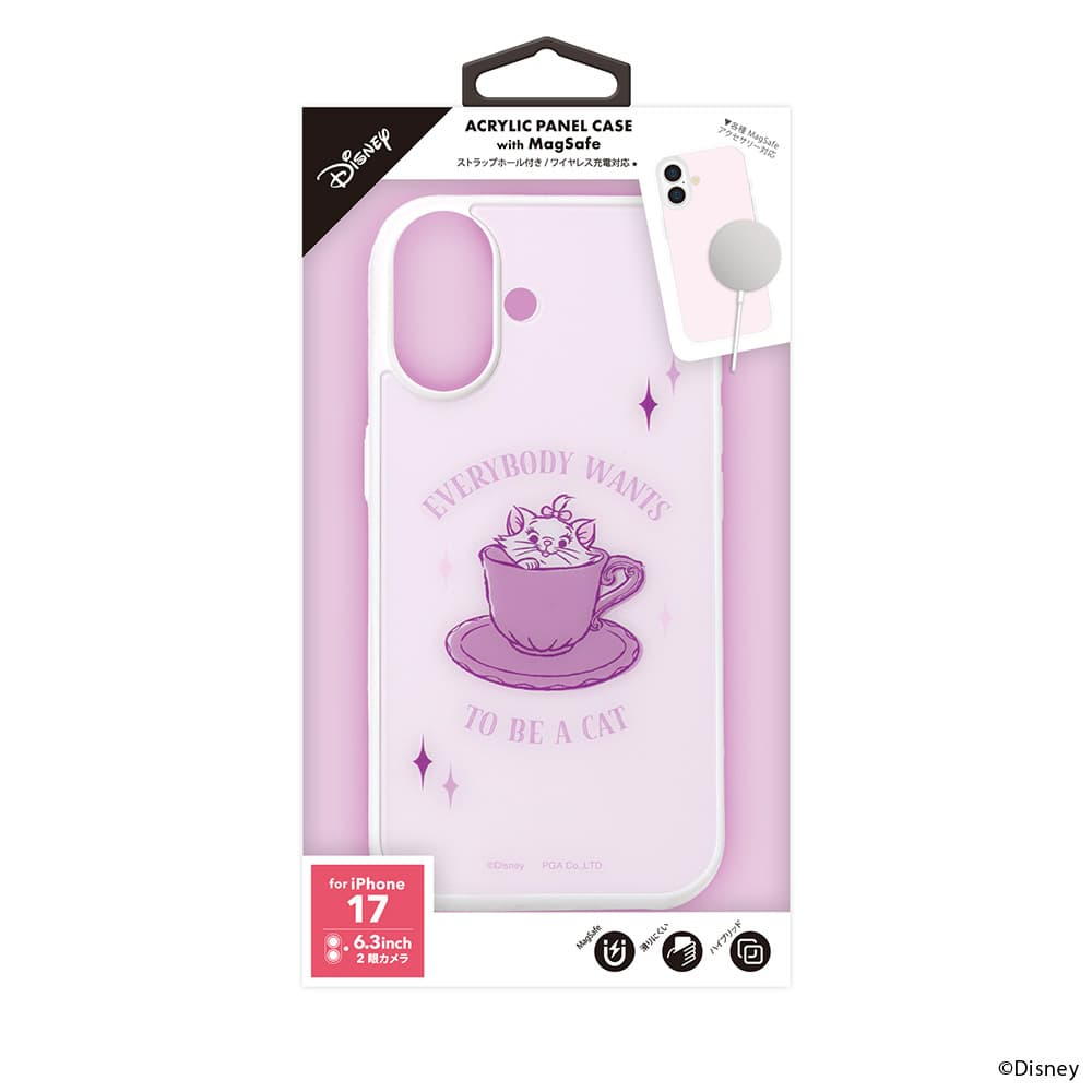 PGA MagSafe Compatible Acrylic Panel Case for iPhone 17 - Disney Marie 50g
