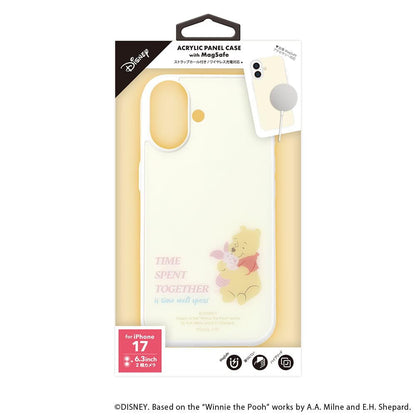PGA MagSafe Compatible Acrylic Panel Case for iPhone 17 Winnie the Pooh PG-D25AMP03POO 50g