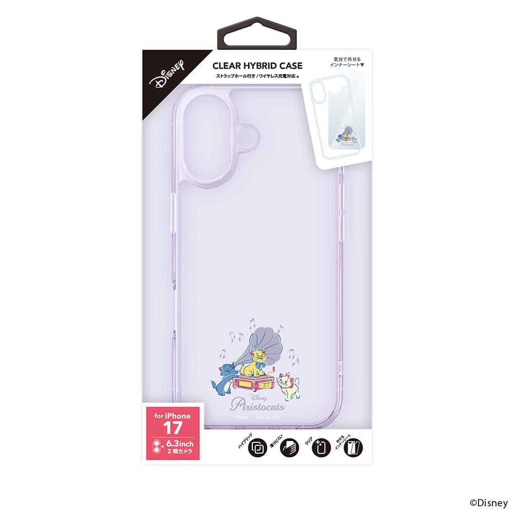 PGA Hybrid Case for iPhone 17 - Aristocats PG-D25APT01MAR 35g