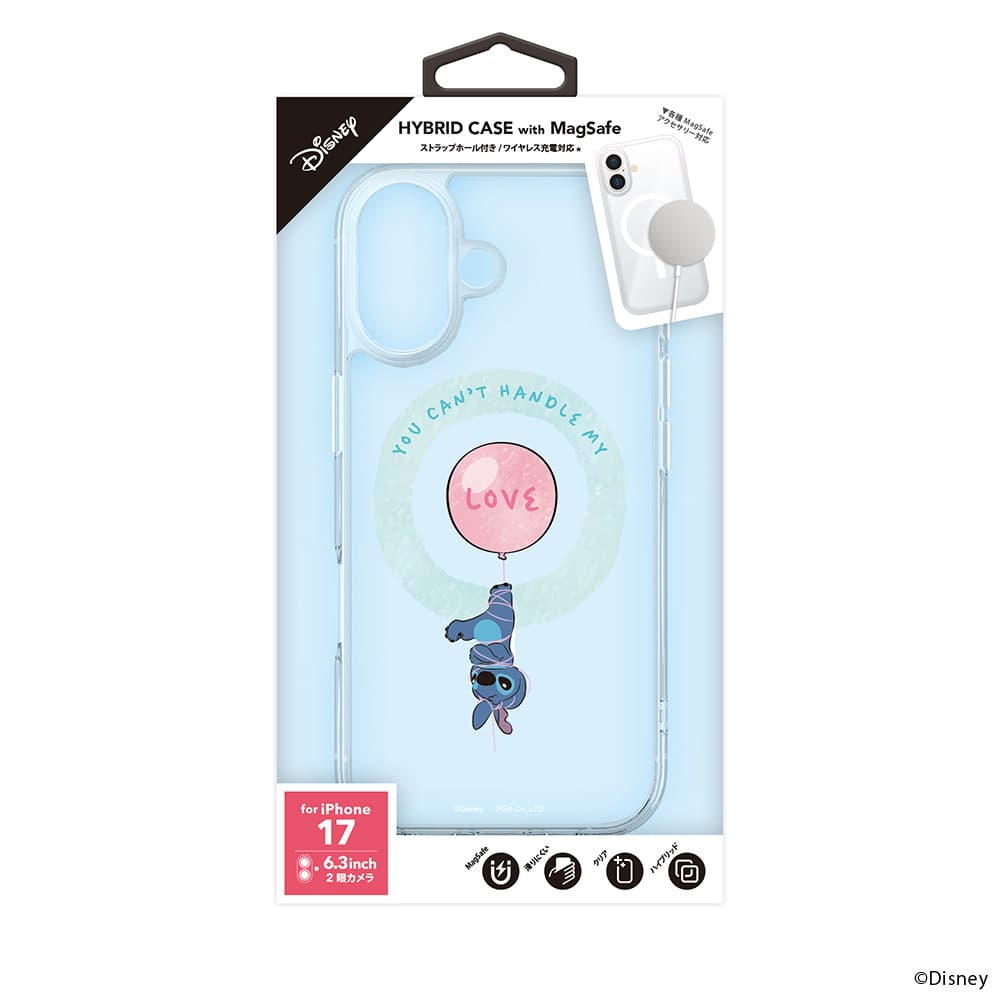 PGA MagSafe Compatible Hybrid Case for iPhone 17 Stitch PG-D25AMH03STI 35g