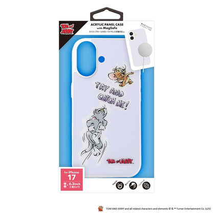 PGA MagSafe Compatible Acrylic Panel Case for iPhone 17 - Tom and Jerry / Purple 50g