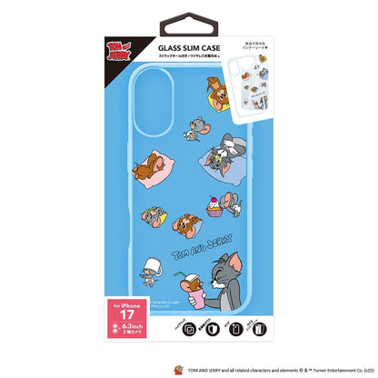 PGA Glass Slim Case for iPhone 17 - Tom and Jerry PG-W25AGT01TAJ 30g